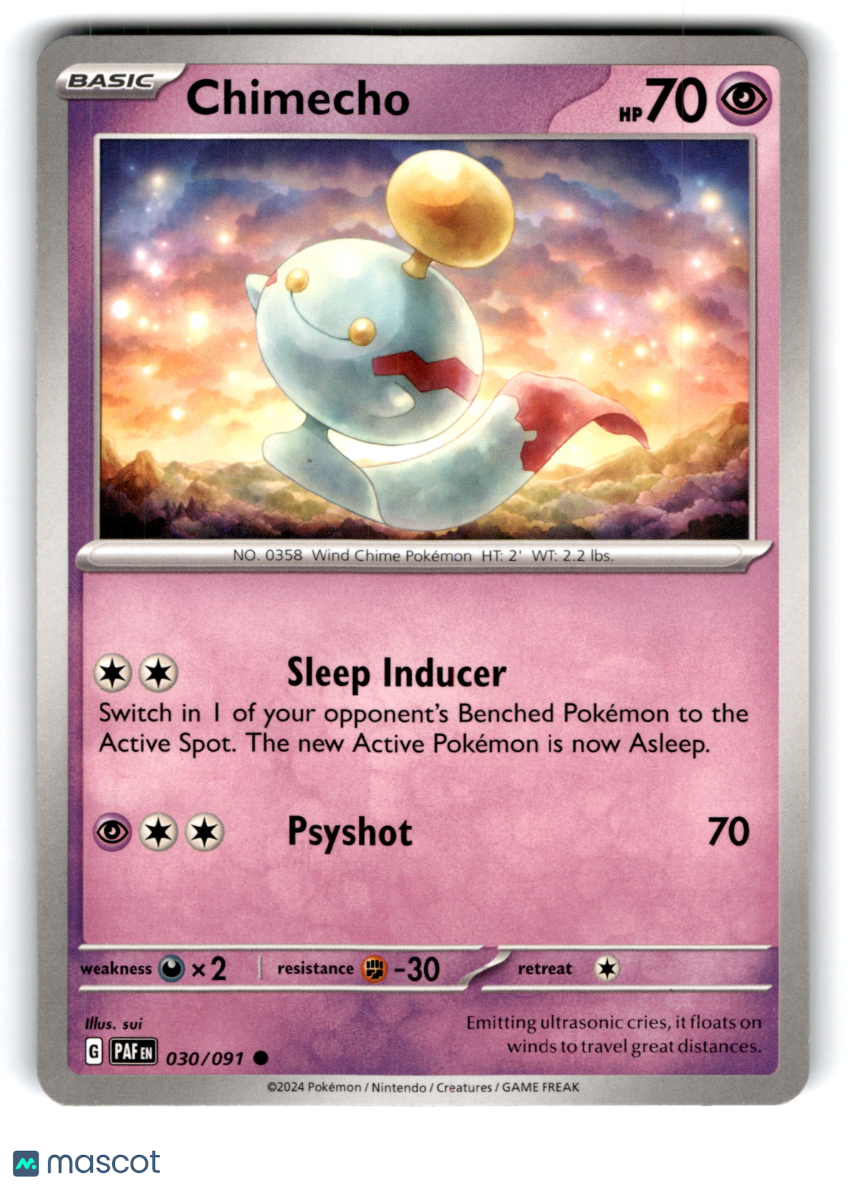 2024 Pokemon Chimecho #30/91