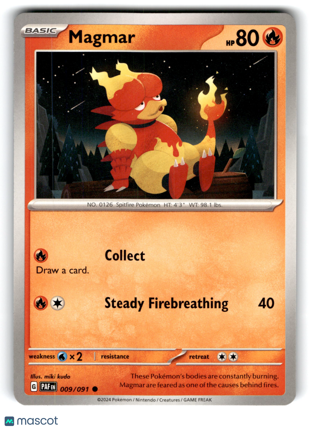 2024 Pokemon Magmar #9/91