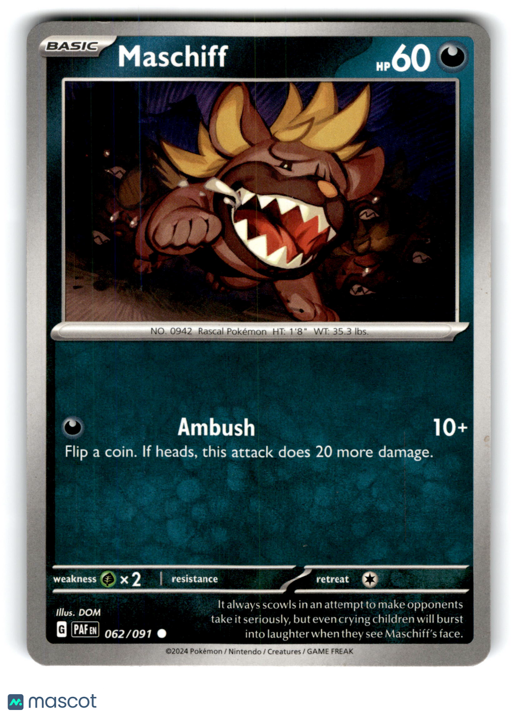 2024 Pokemon Maschiff #62/91