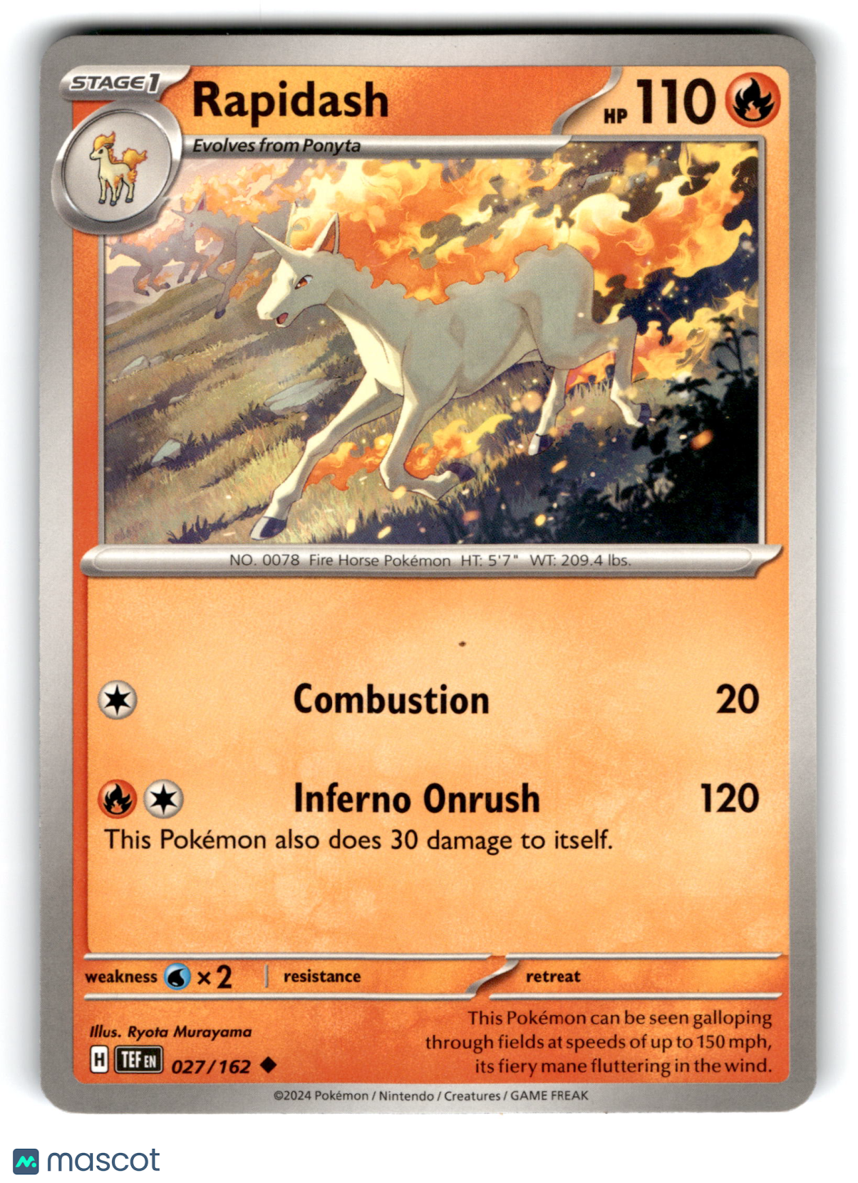 2024 Pokemon Rapidash #27/162