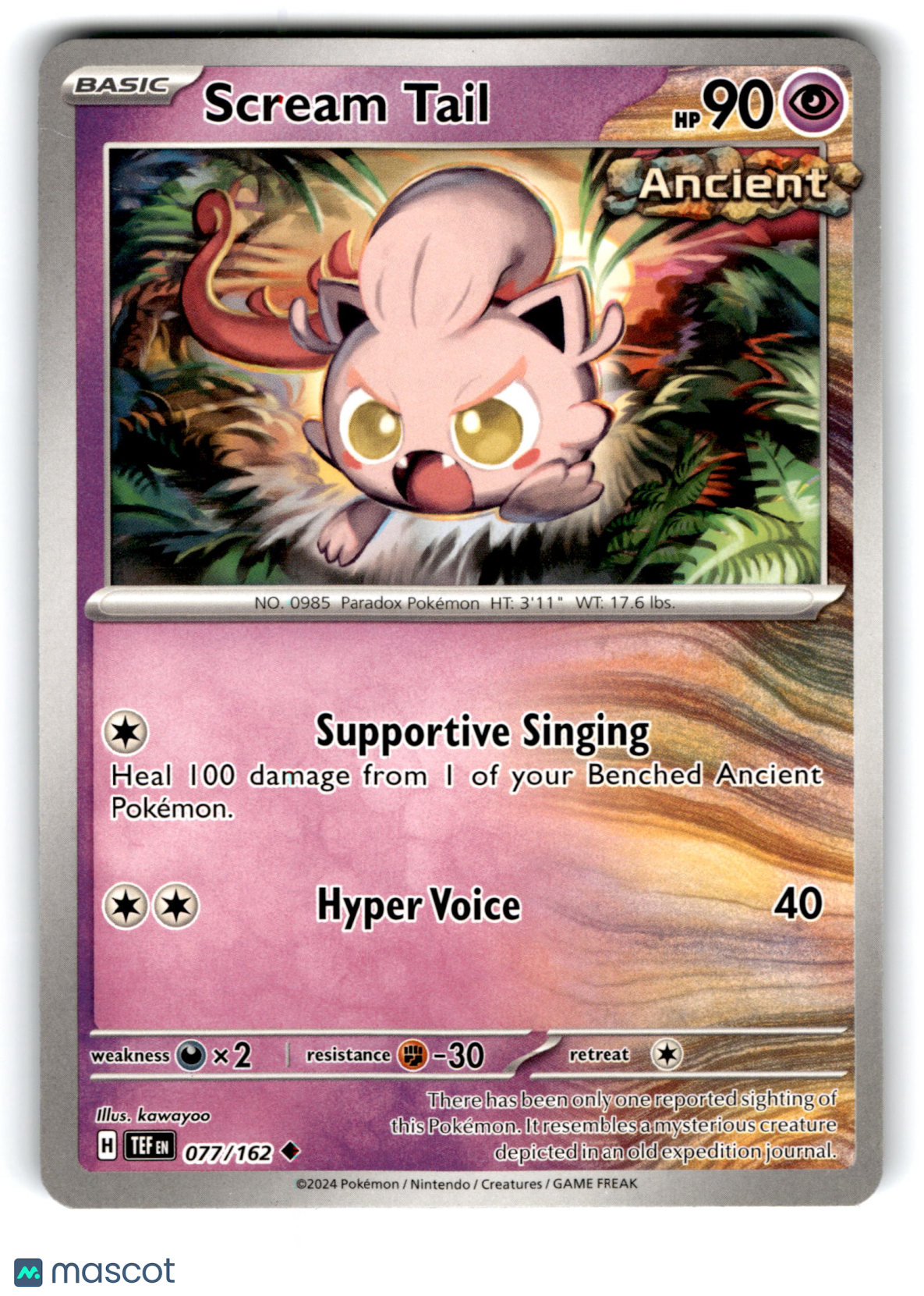 2024 Pokemon Scream Tail #77/162