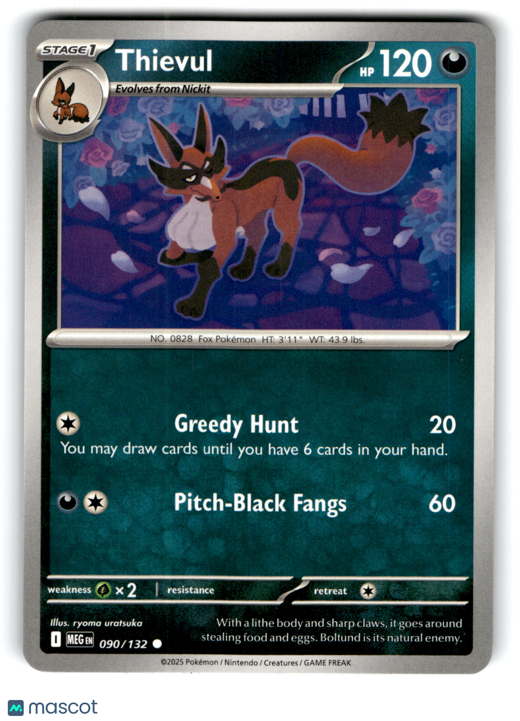 2025 Pokemon Thievul #90/132
