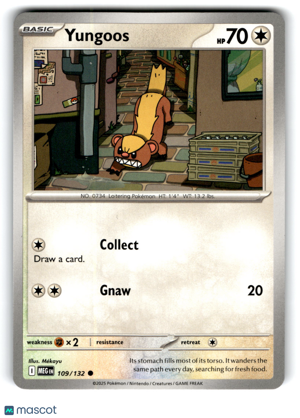 2025 Pokemon Yungoos #109/132