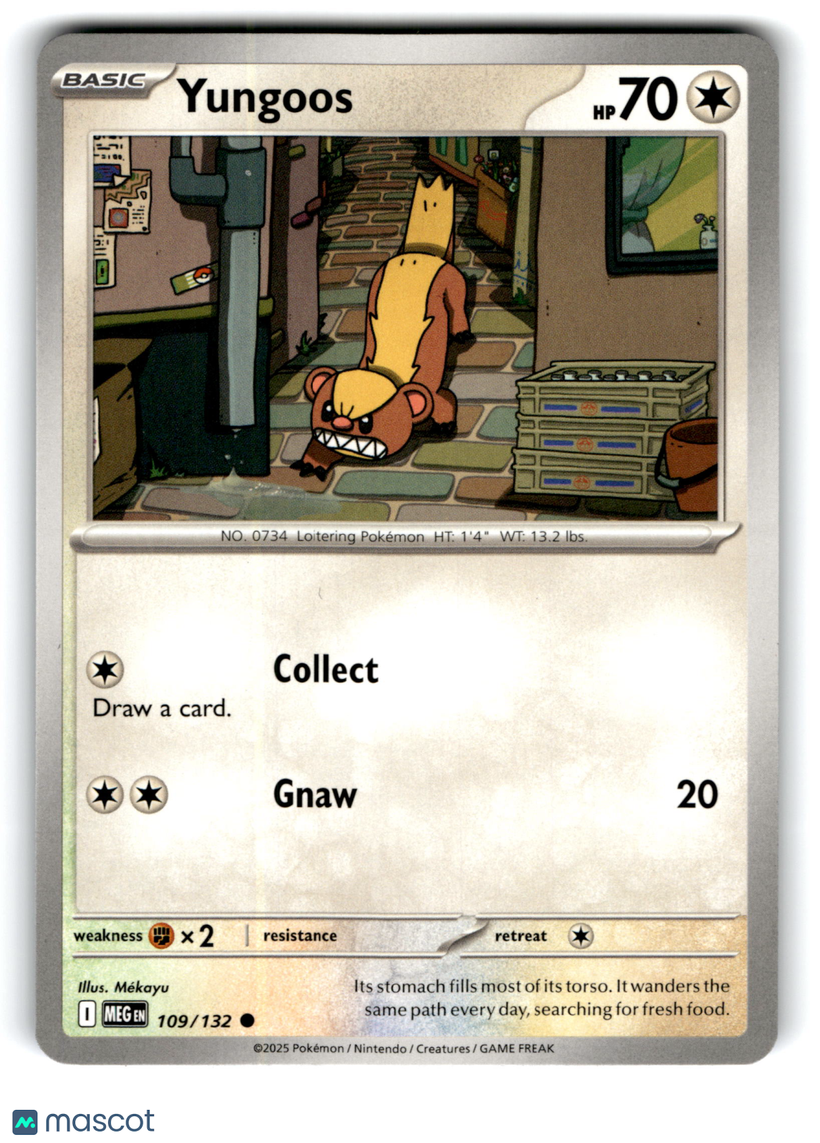 2025 Pokemon Yungoos #109/132