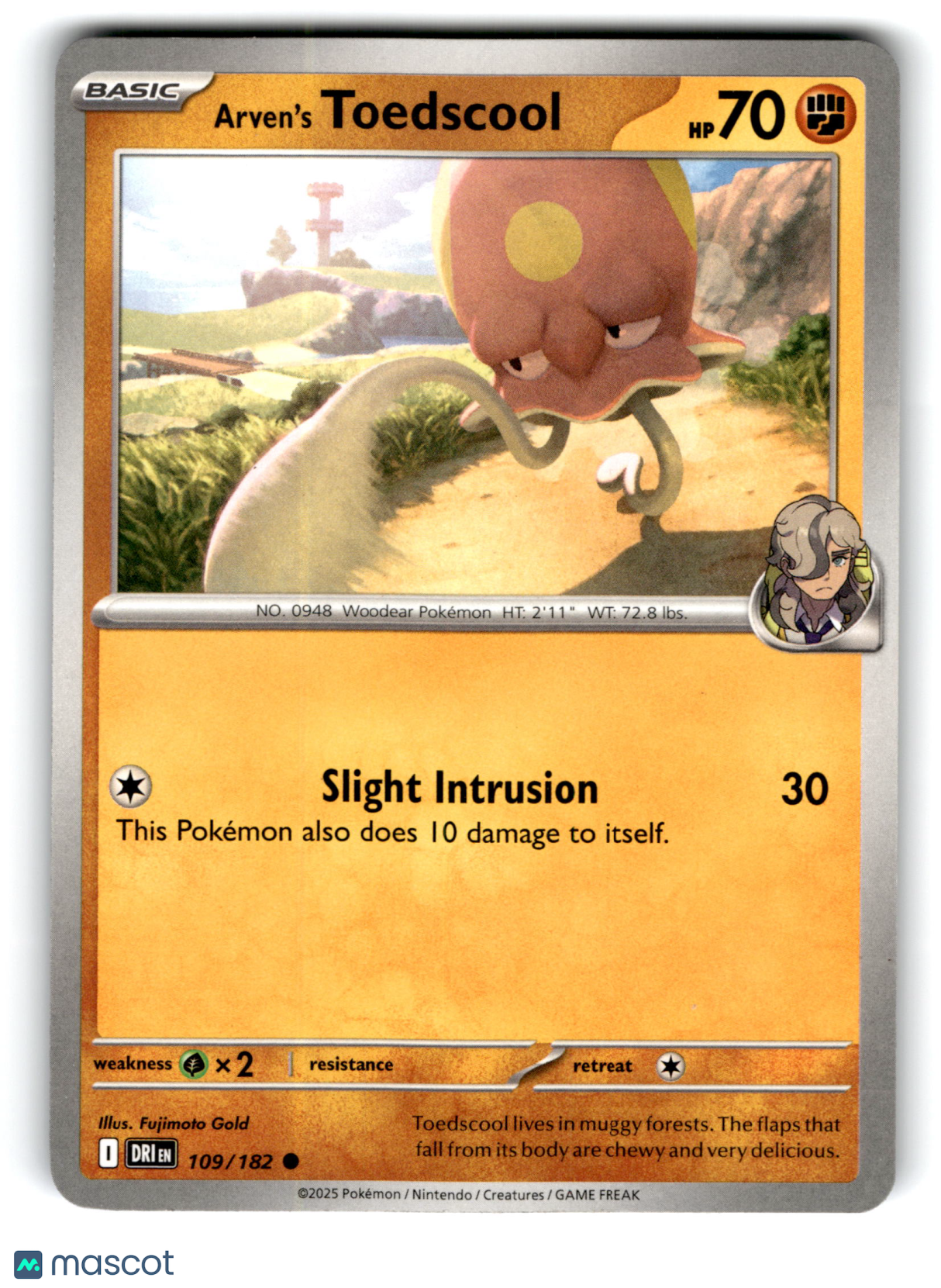 2025 Pokemon Arven's Toedscool #109/182