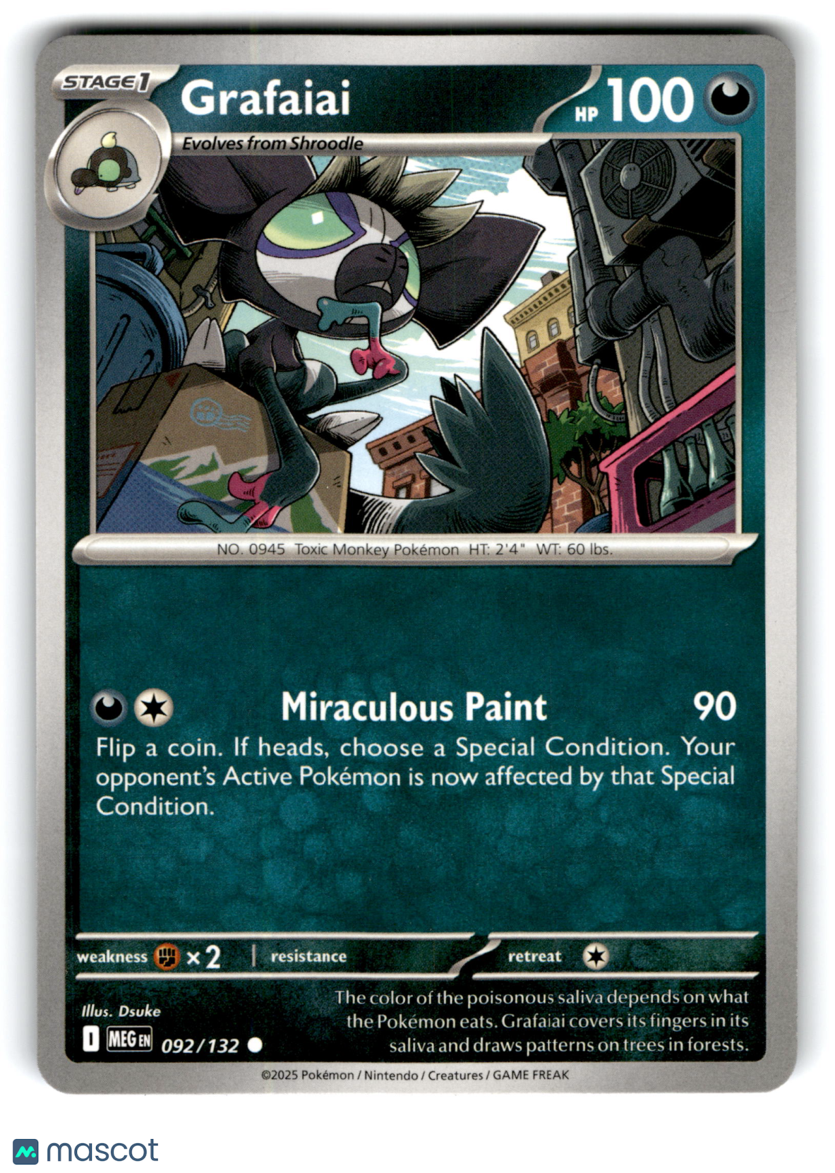2025 Pokemon Grafaiai #92/132