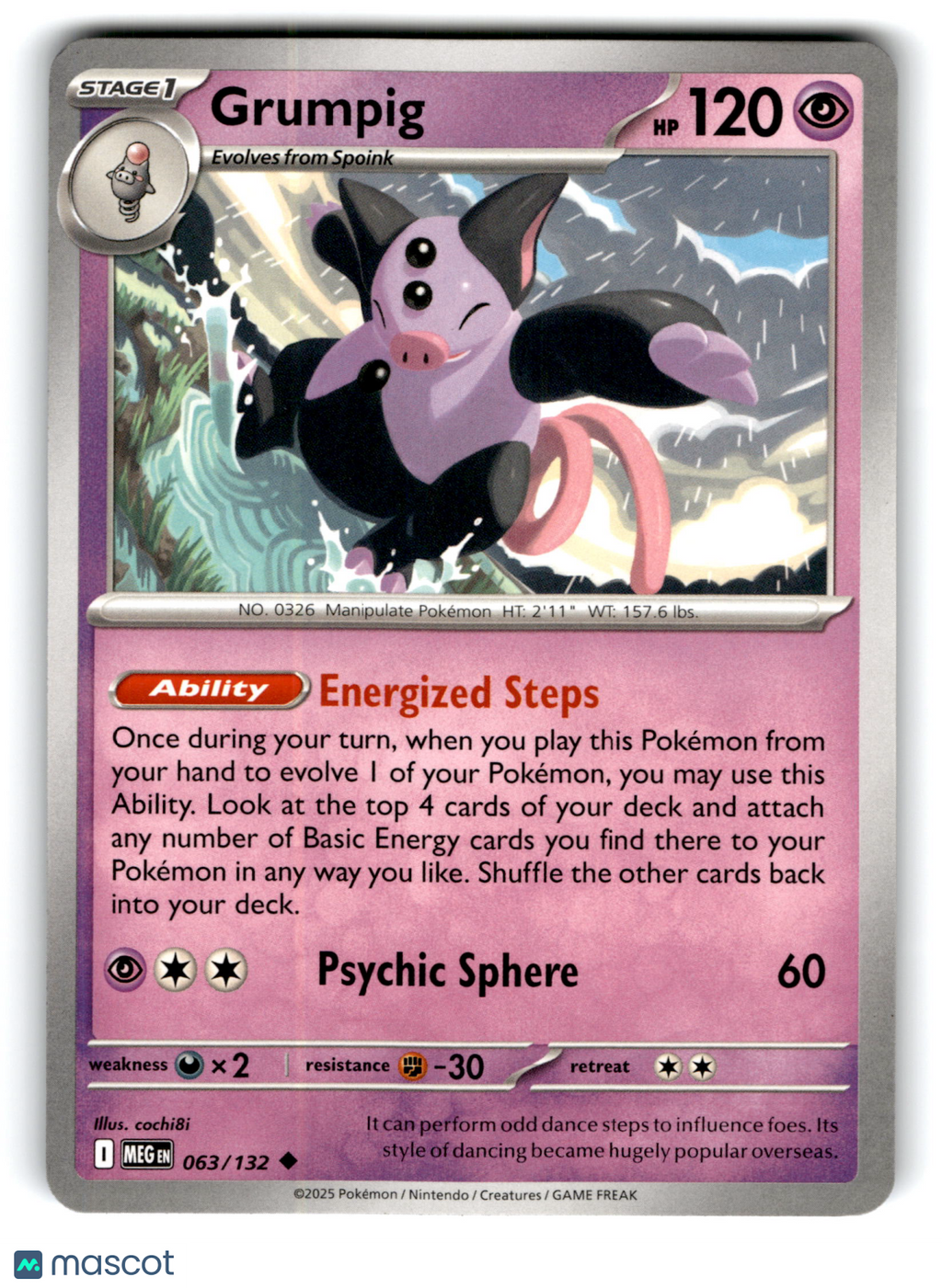 2025 Pokemon Grumpig #63/132