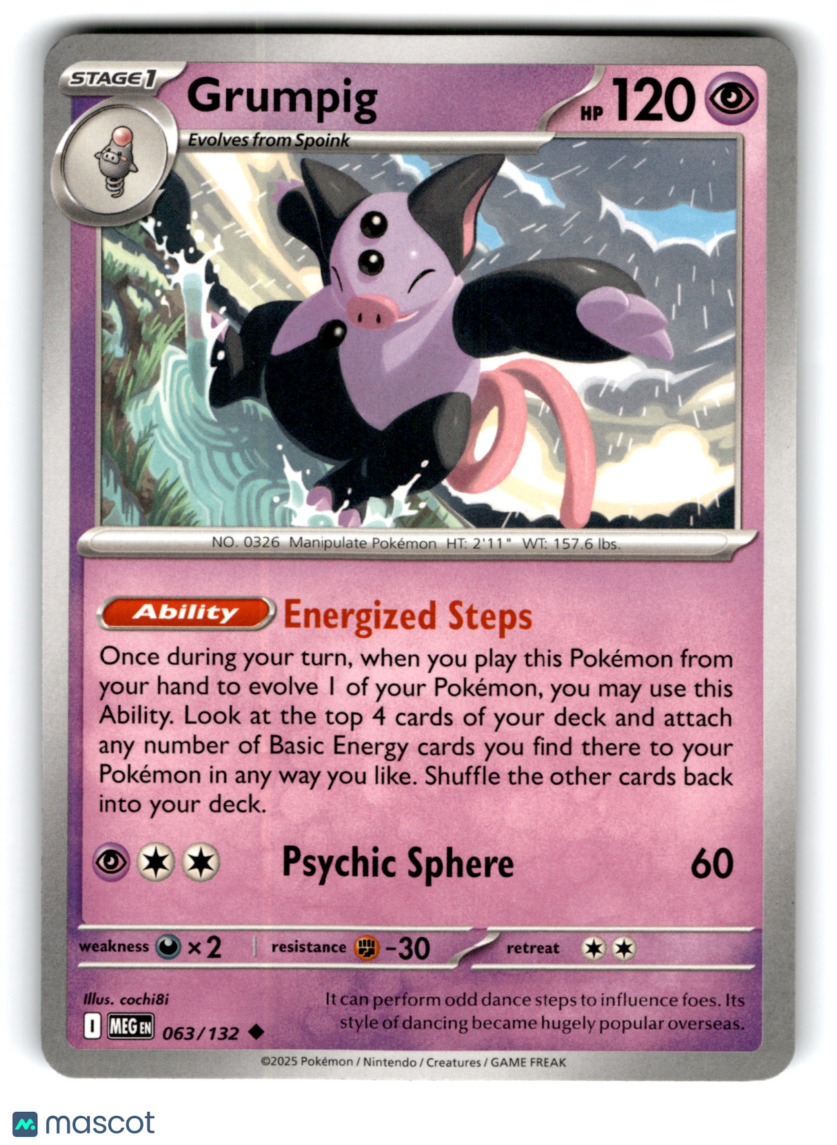 2025 Pokemon Grumpig #63/132