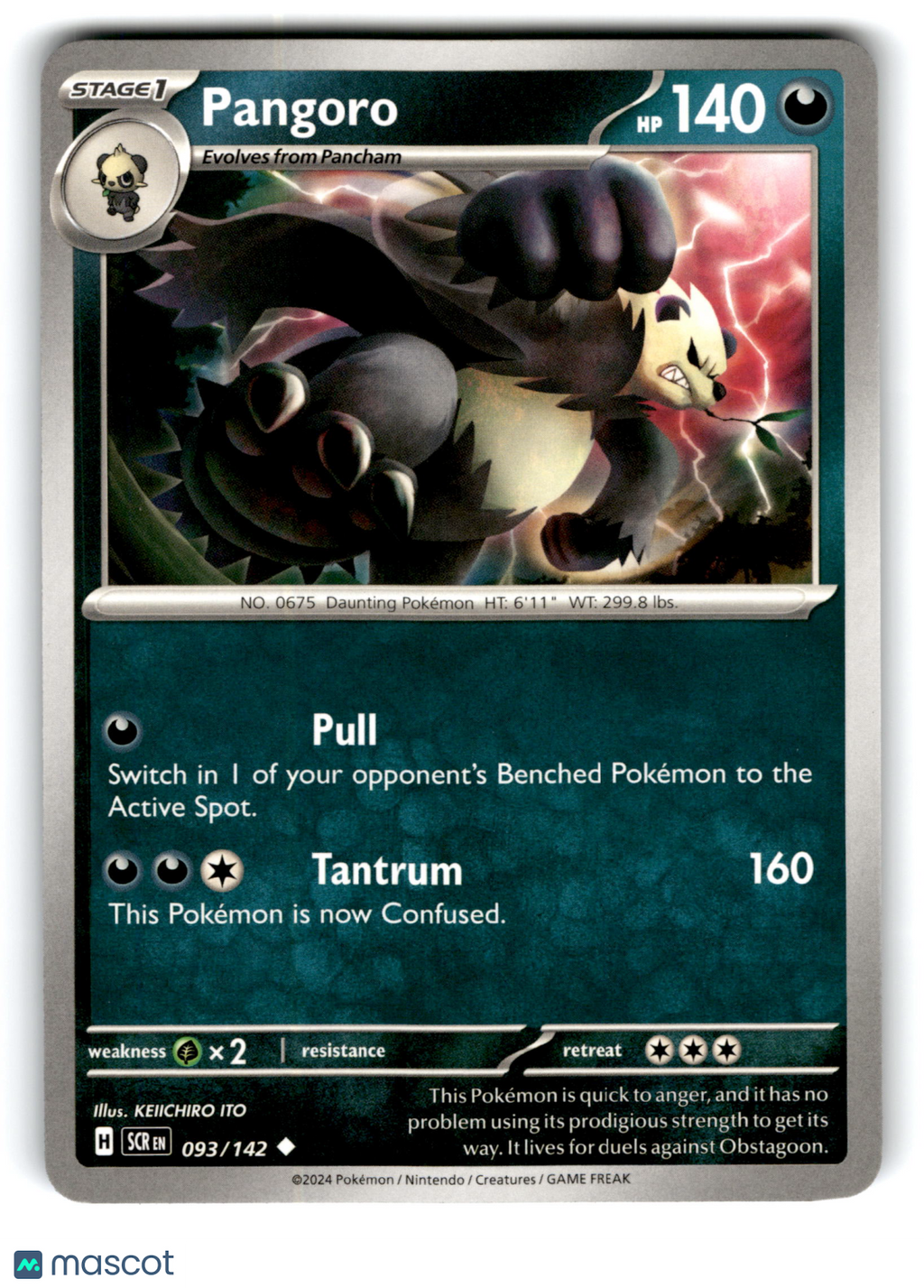 2024 Pokemon Pangoro #93/142
