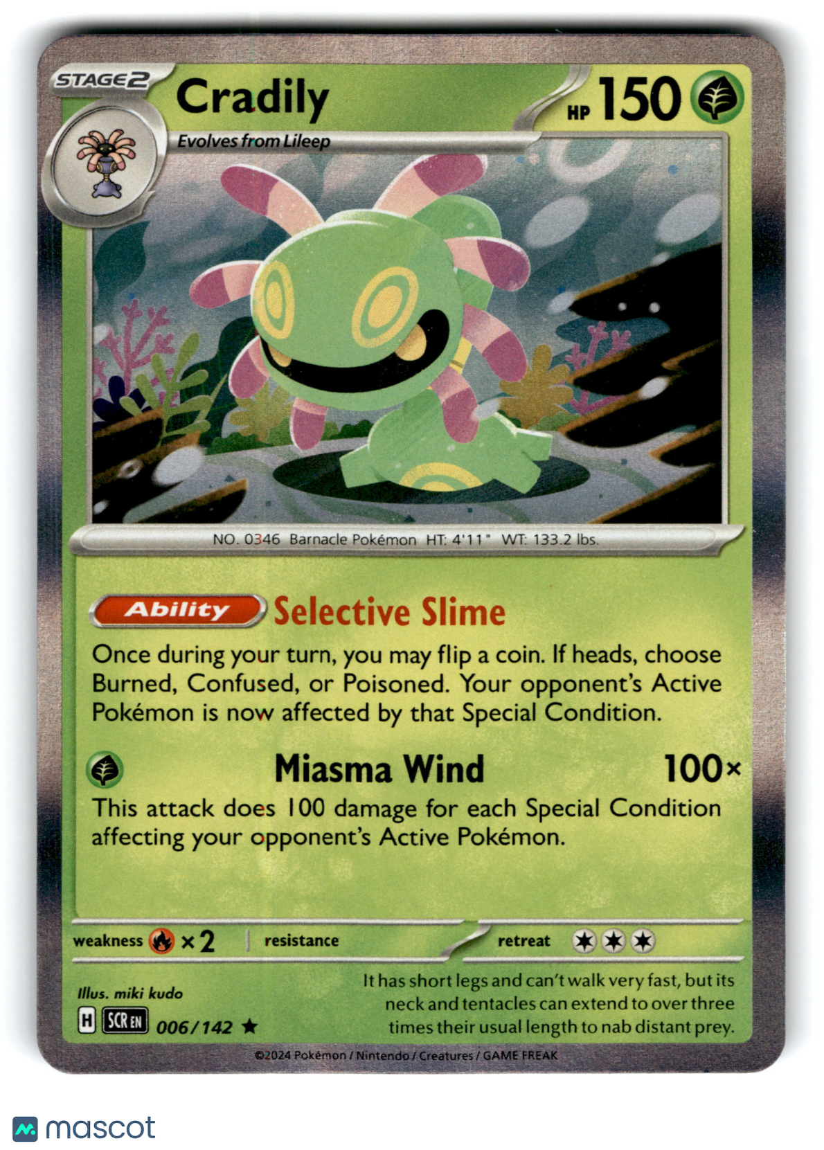 2024 Pokemon Cradily #6/142
