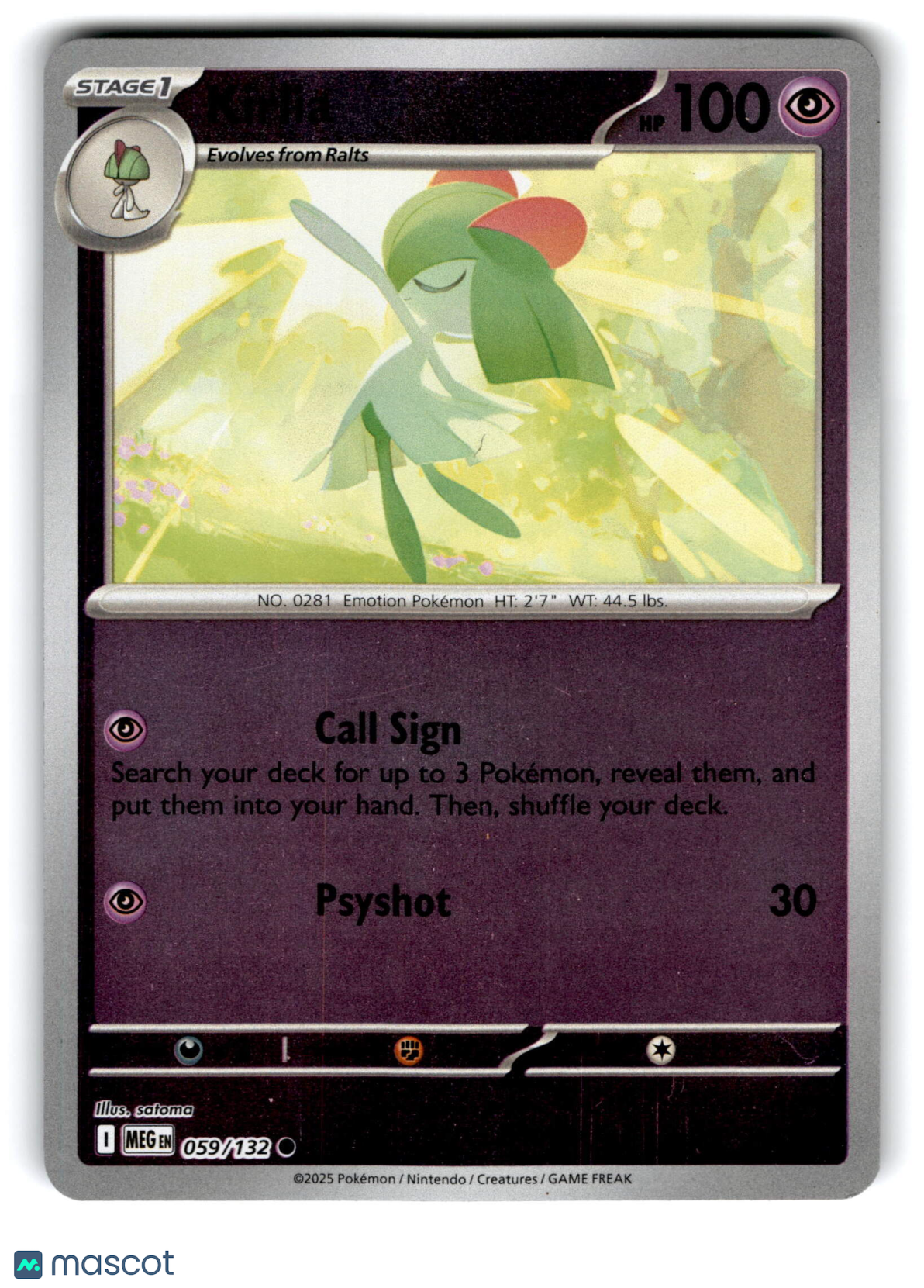 2025 Pokemon Kirlia #59/132