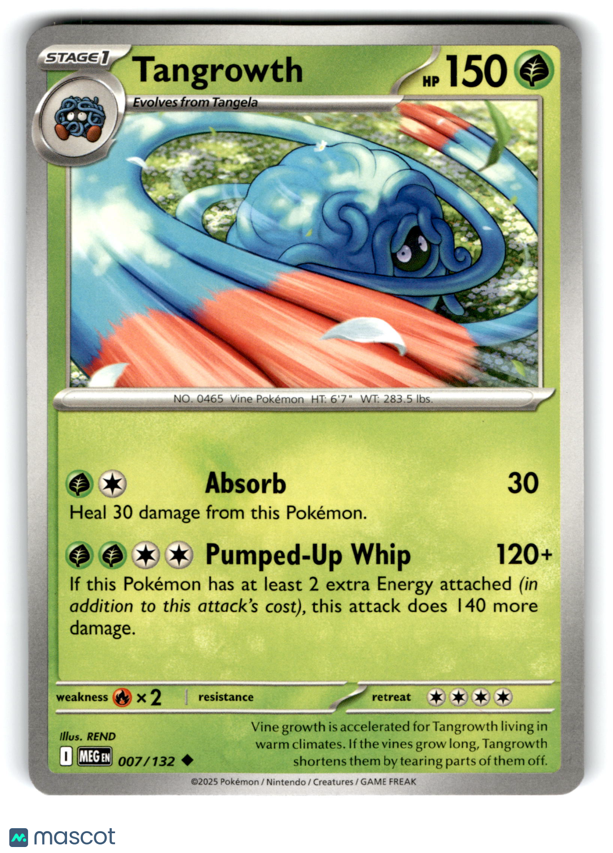 2025 Pokemon Tangrowth #7/132