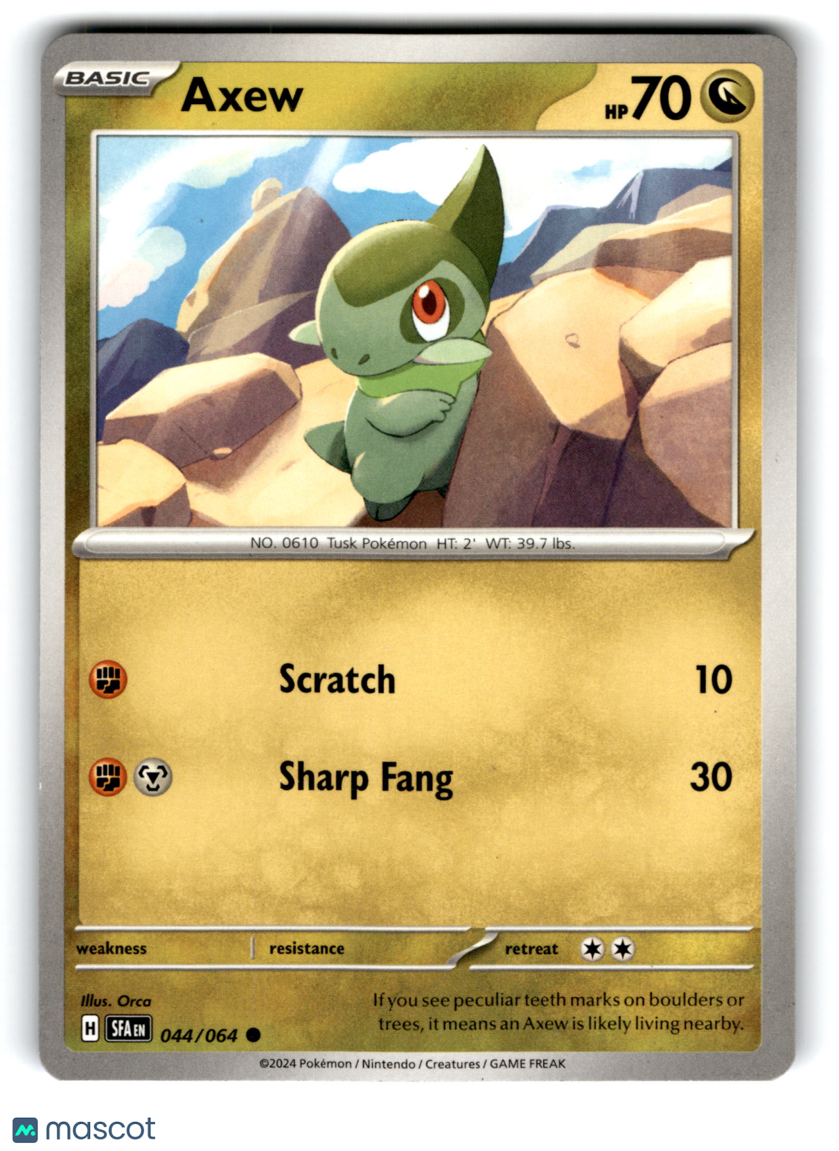 2024 Pokemon Axew #44/64