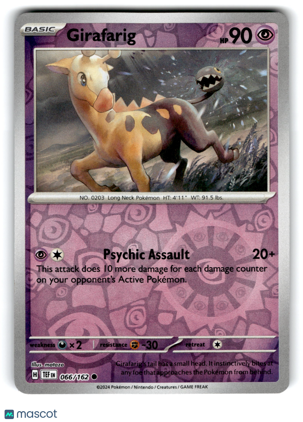 2024 Pokemon Girafarig #66/162