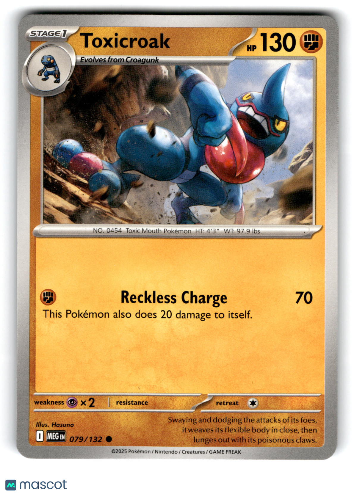 2025 Pokemon Toxicroak #79/132