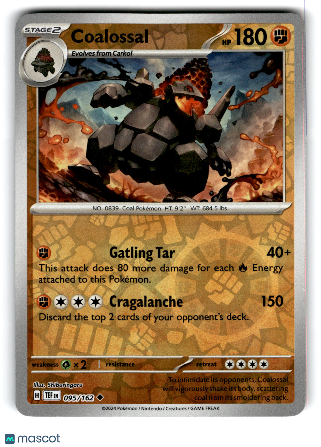 2024 Pokemon Coalossal #95/162