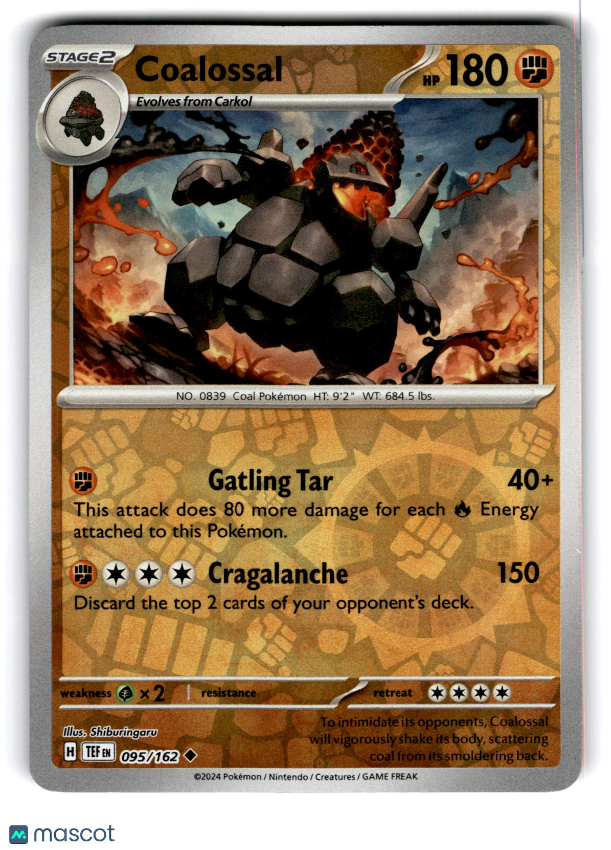 2024 Pokemon Coalossal #95/162