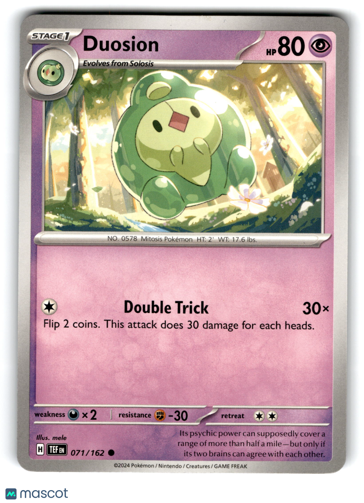 2024 Pokemon Duosion #71/162