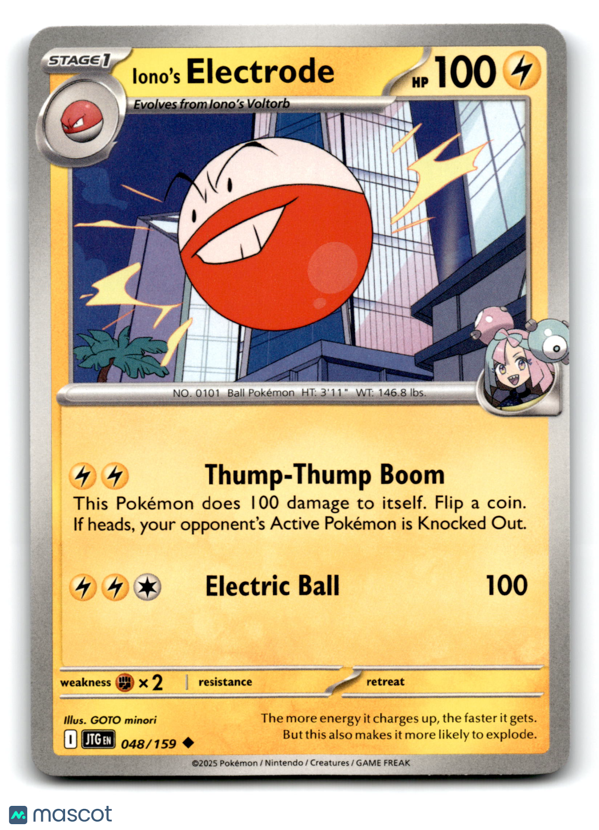 2025 Pokemon Iono's Electrode #48/159