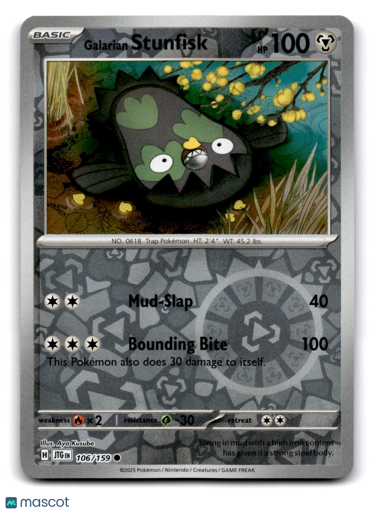 2025 Pokemon Galarian Stunfisk #106/159