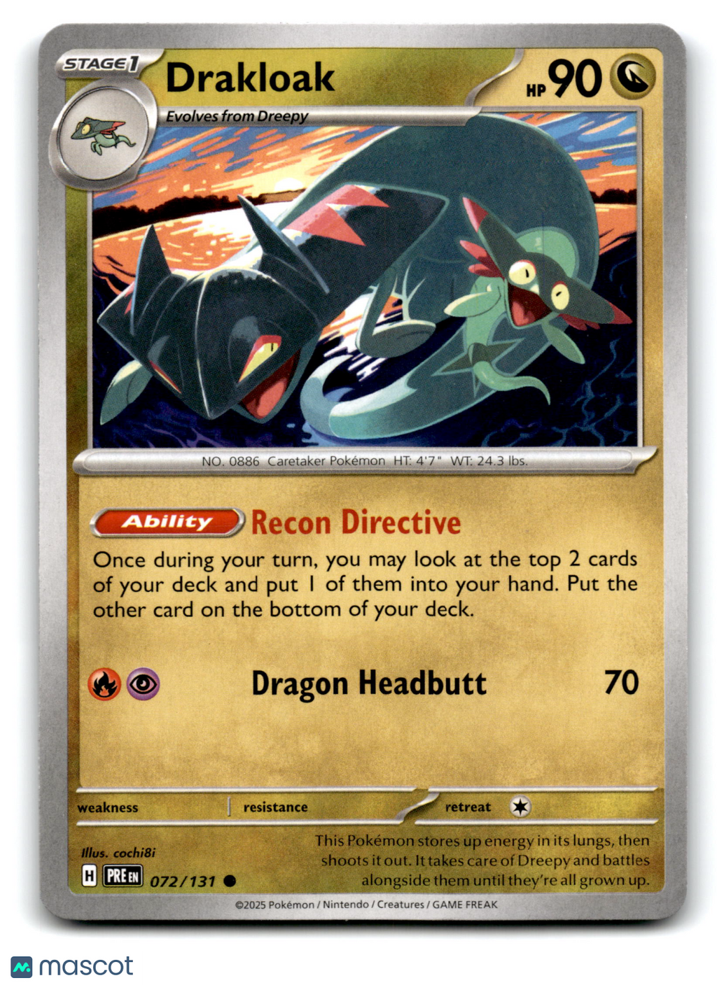 2025 Pokemon Drakloak #72/131