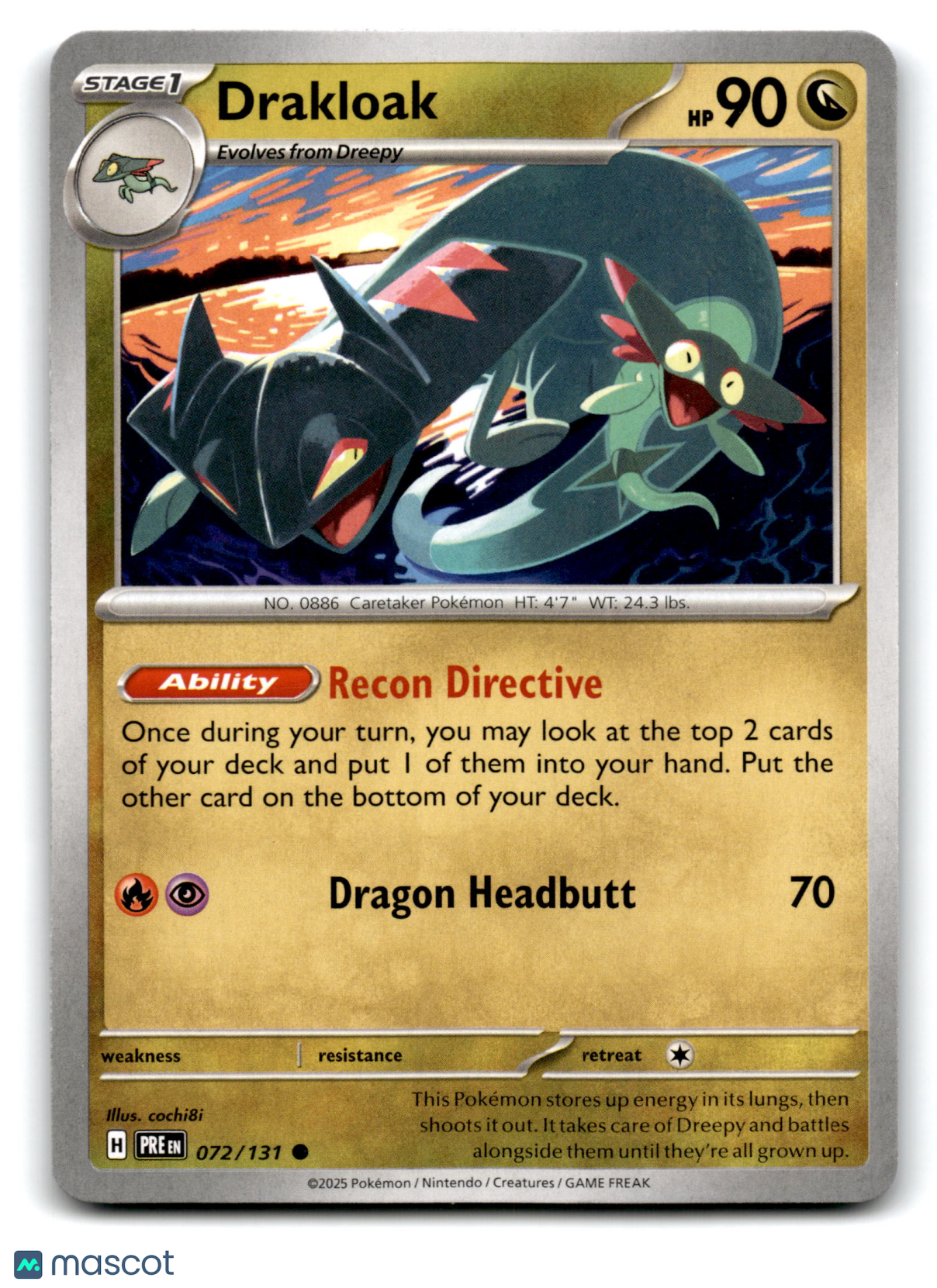 2025 Pokemon Drakloak #72/131