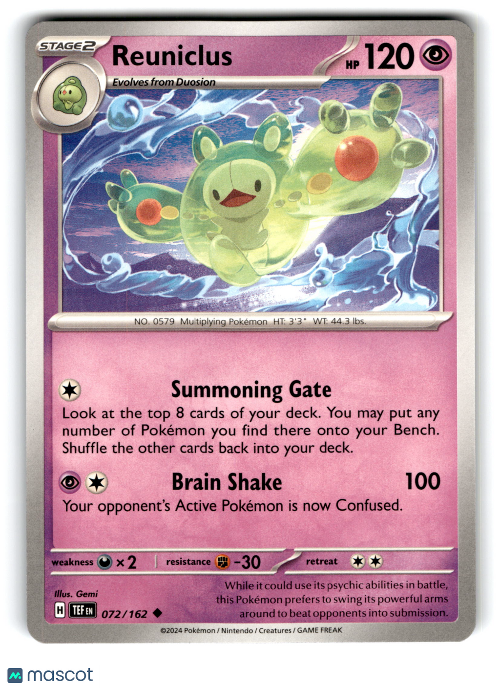2024 Pokemon Reuniclus #72/162
