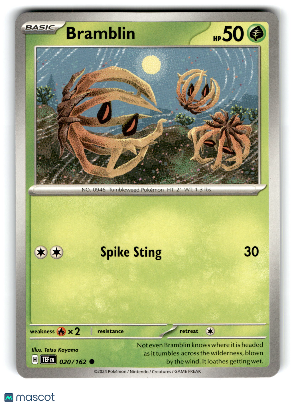 2024 Pokemon Bramblin #20/162