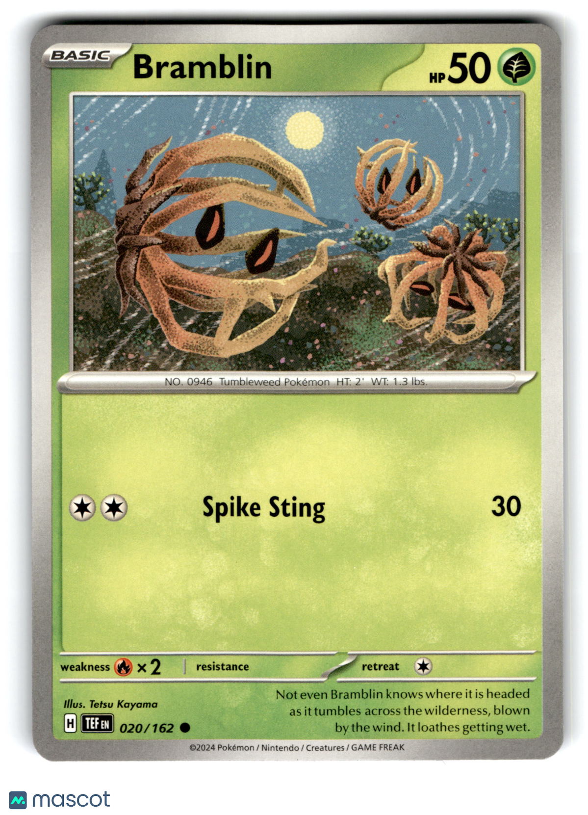 2024 Pokemon Bramblin #20/162