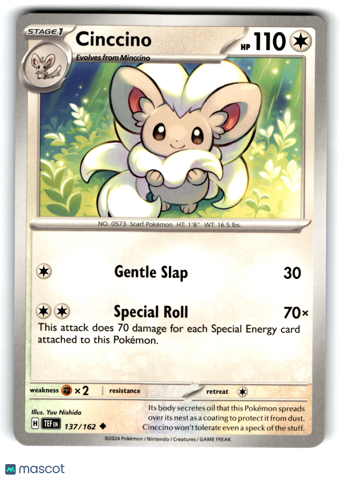 2024 Pokemon Cinccino #137/162