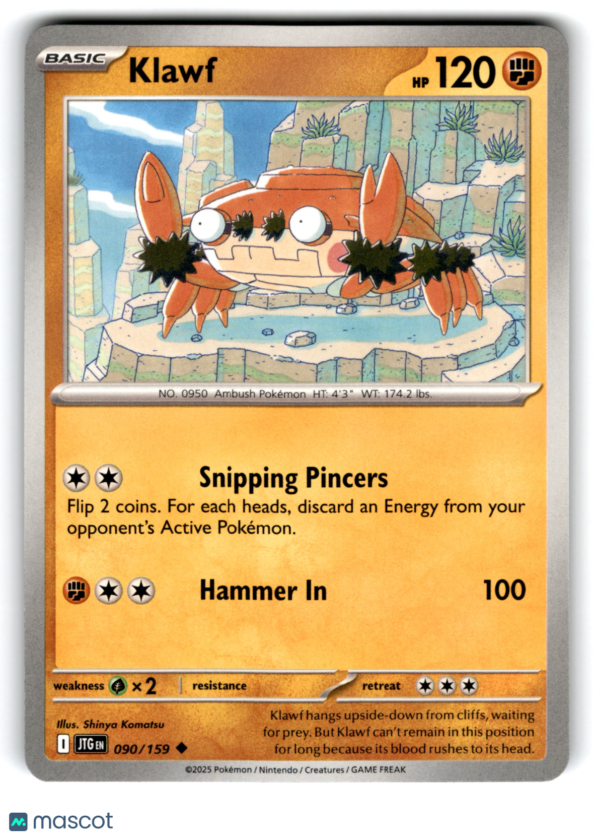2025 Pokemon Klawf #90/159