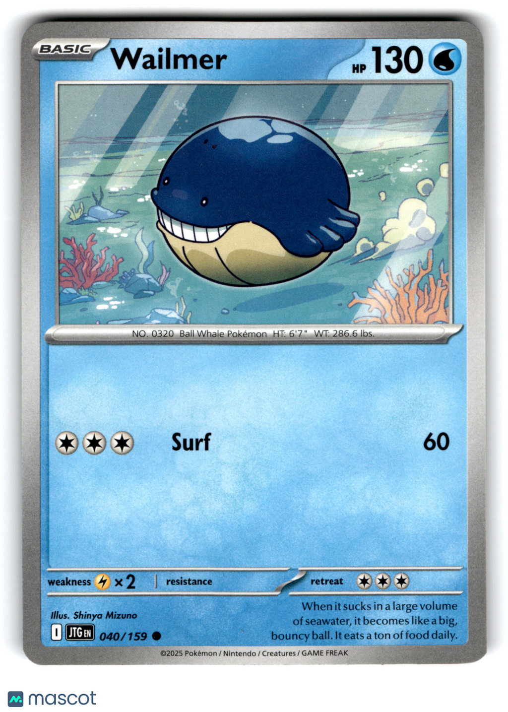 2025 Pokemon Wailmer #40/159