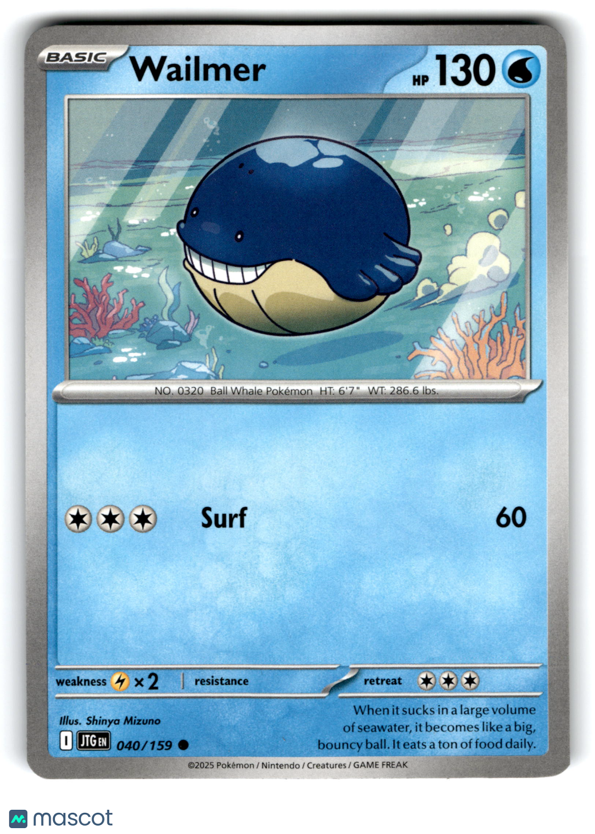 2025 Pokemon Wailmer #40/159