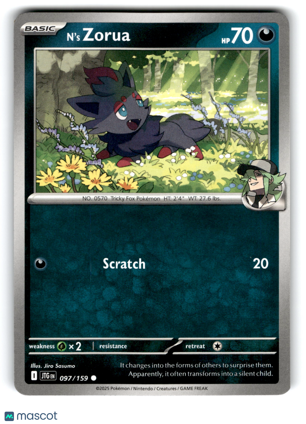 2025 Pokemon N'S Zorua #97/159