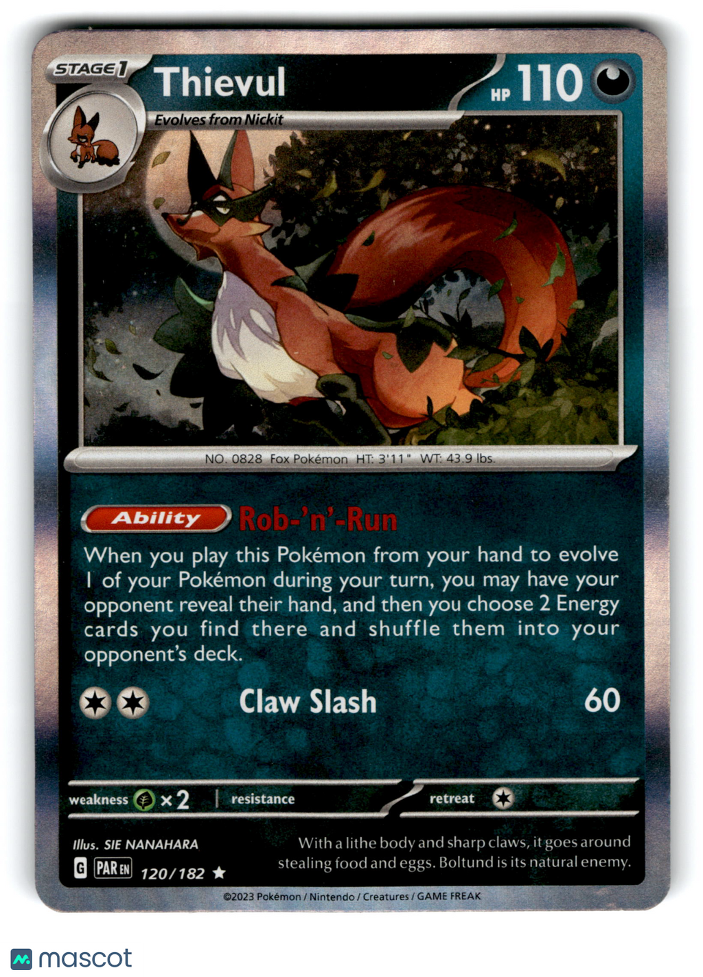 2023 Pokemon Thievul #120/182