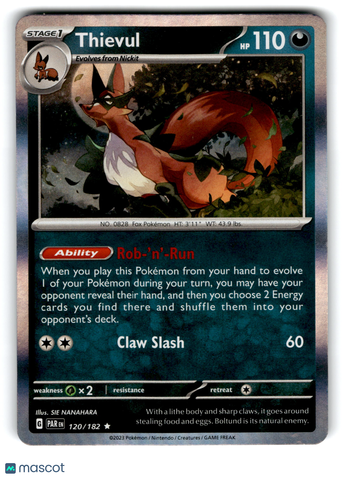 2023 Pokemon Thievul #120/182