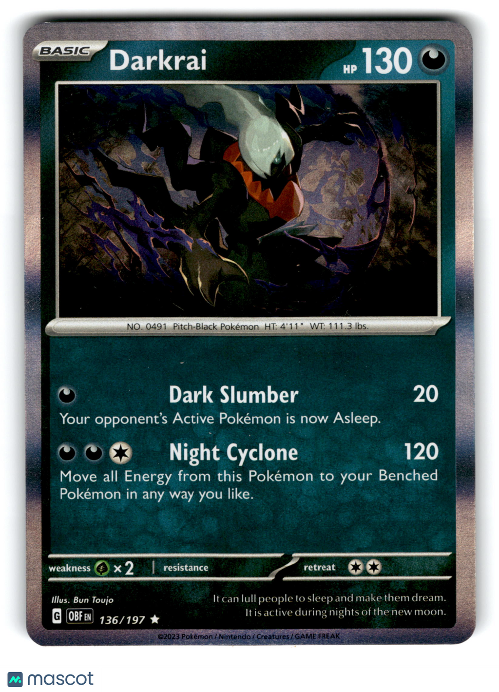 2023 Pokemon Darkrai #136/197