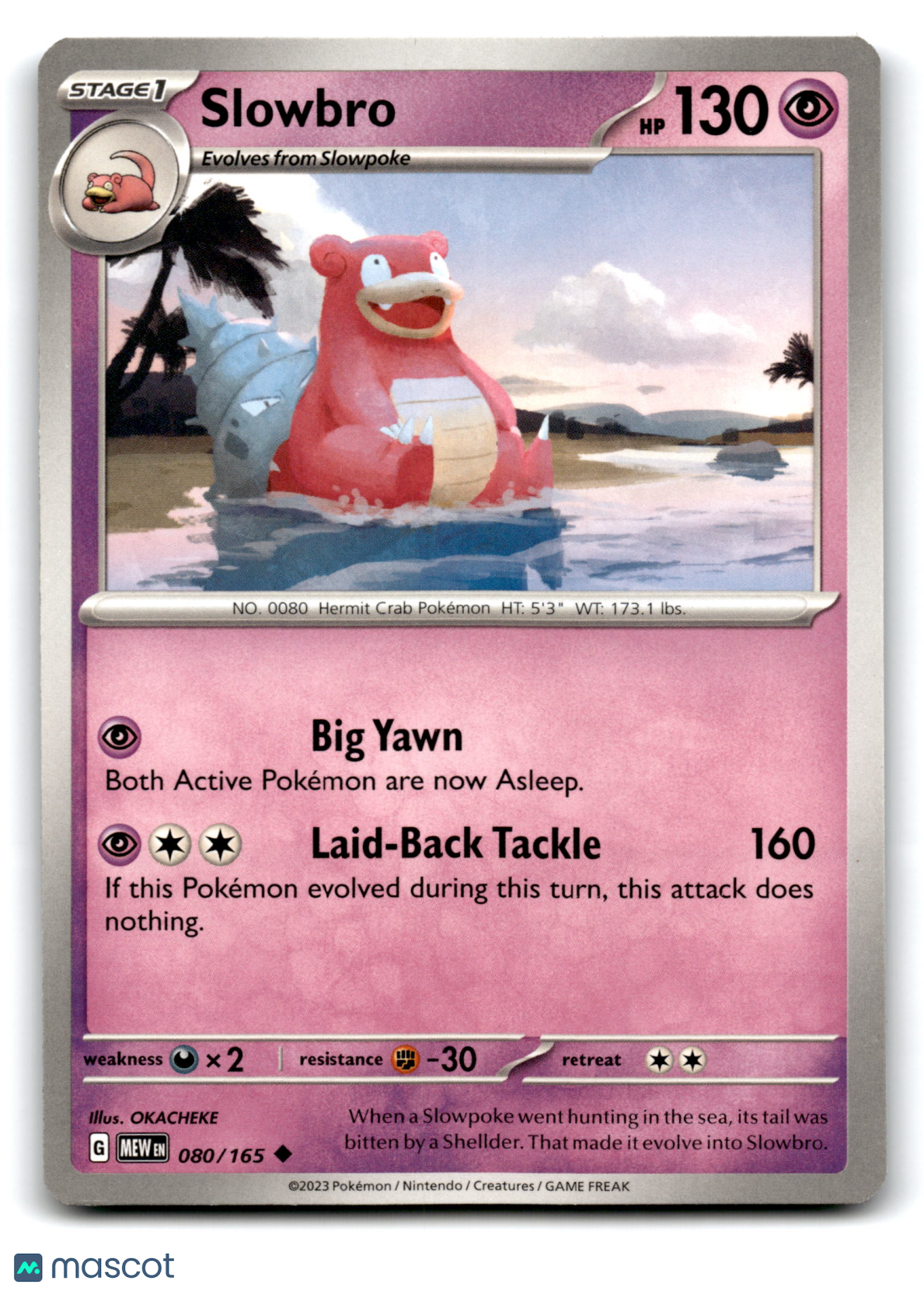 2023 Pokemon Slowbro #80/165