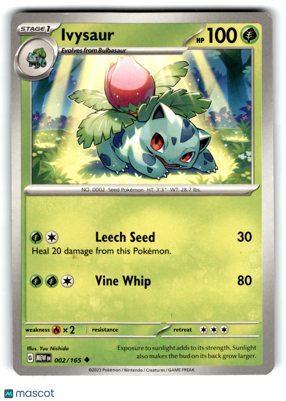 2023 Pokemon Ivysaur #2/165