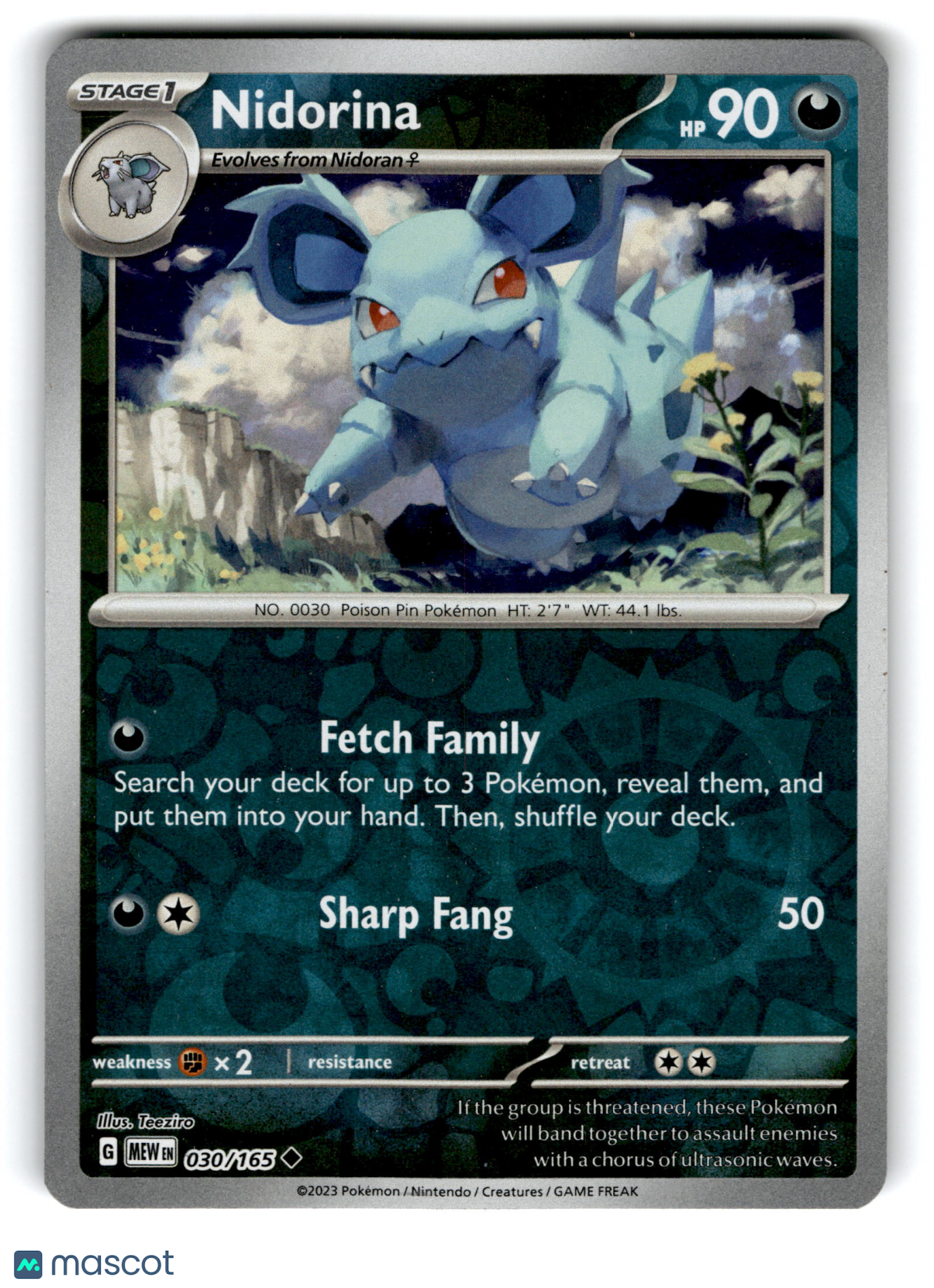2023 Pokemon Nidorina #30/165
