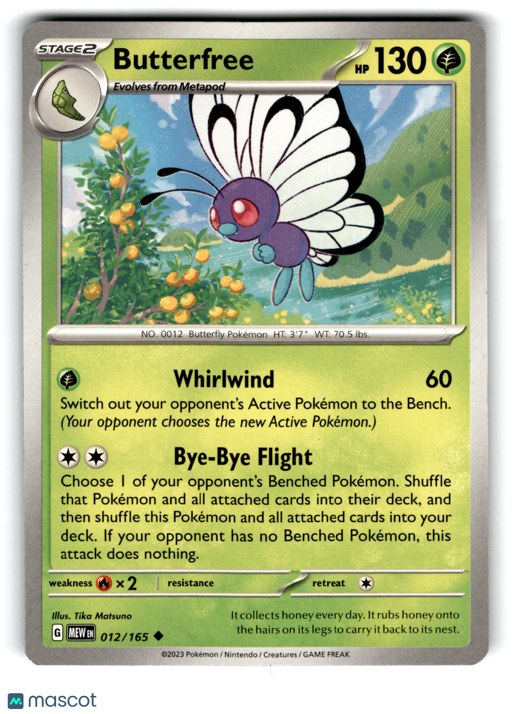 2023 Pokemon Butterfree #12/165