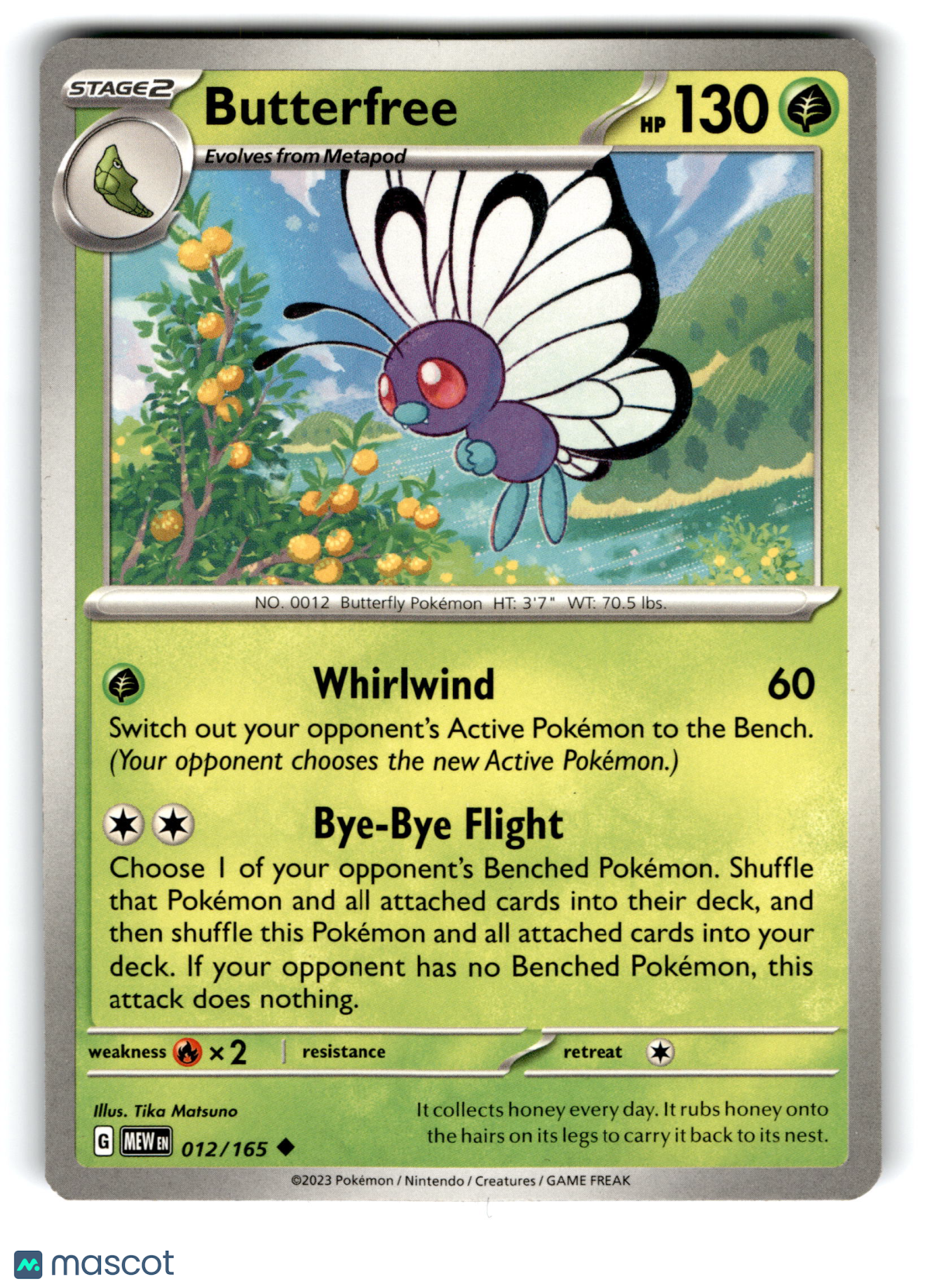 2023 Pokemon Butterfree #12/165