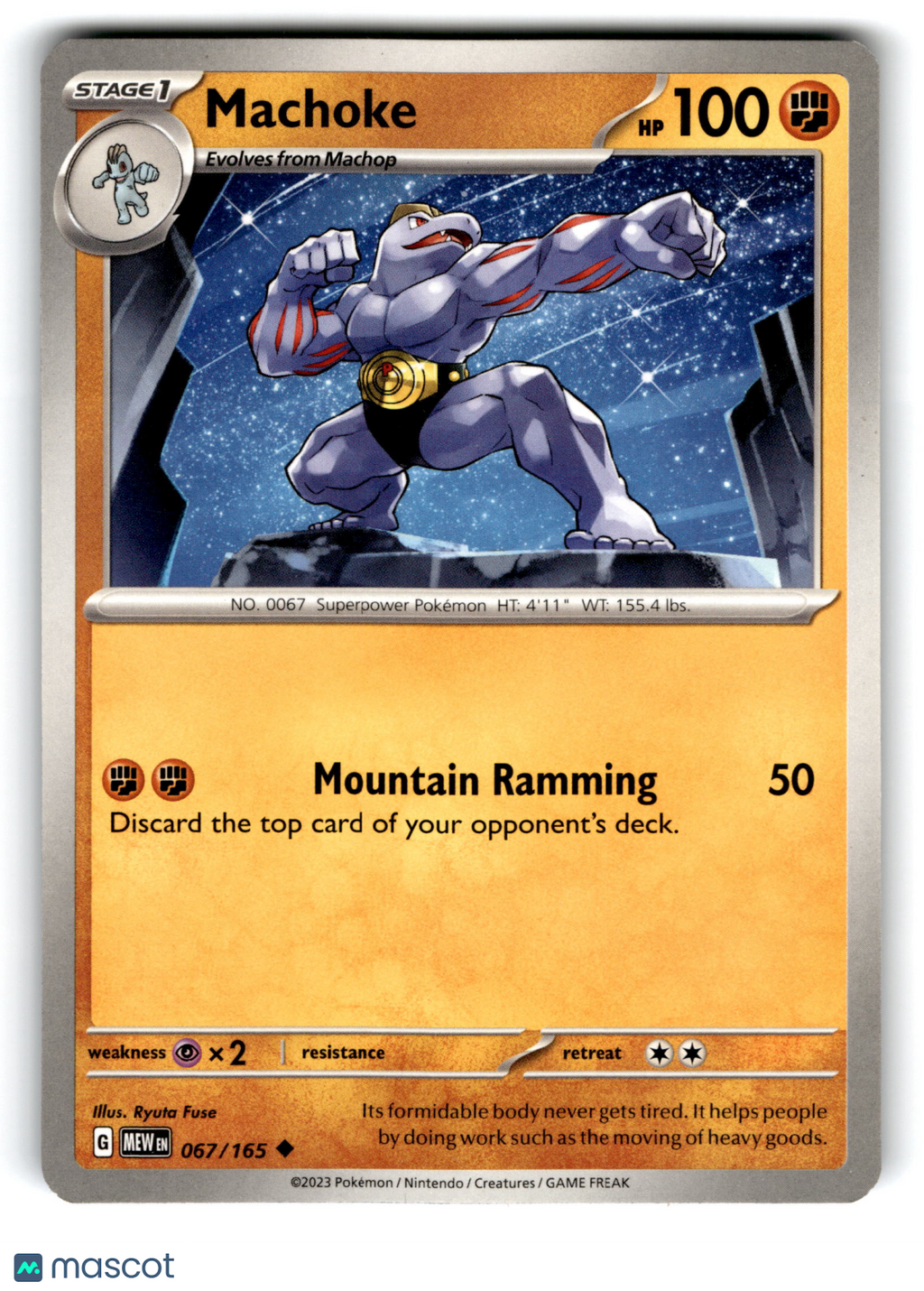 2023 Pokemon Machoke #67/165