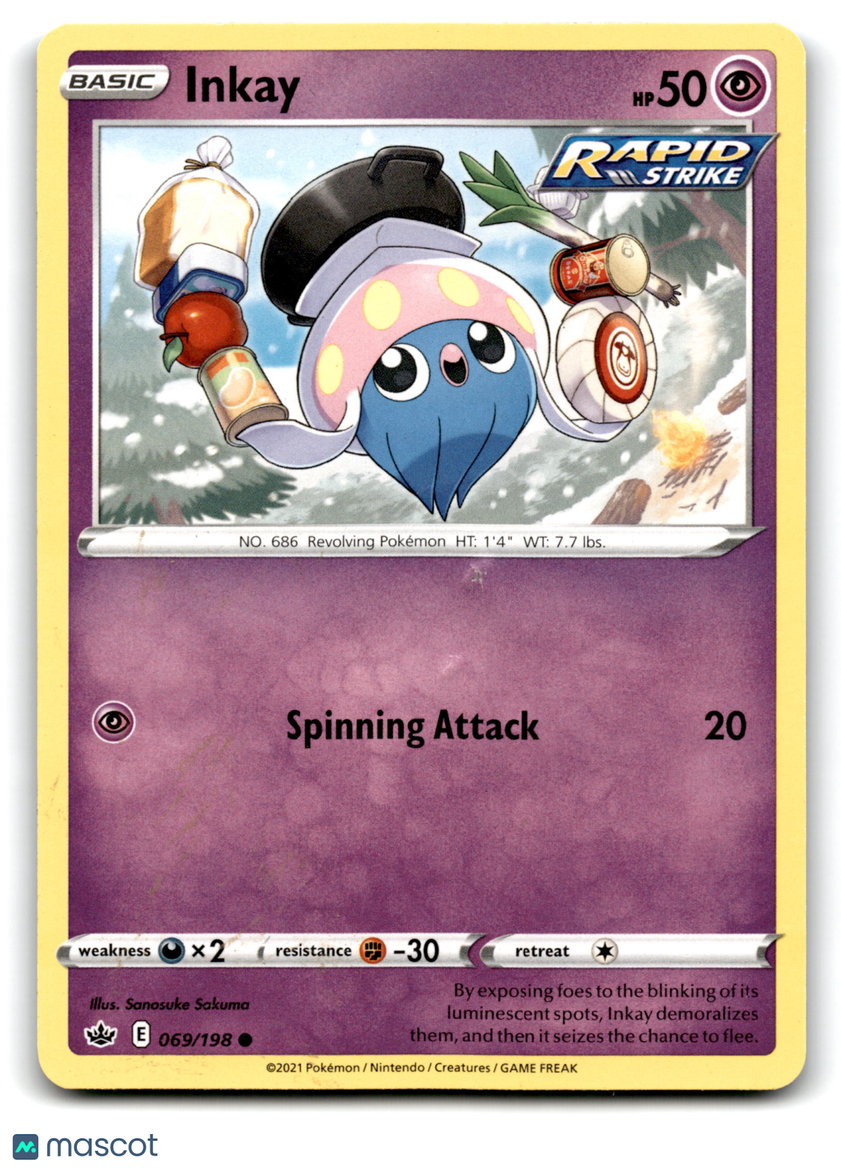 2021 Pokemon Inkay #69/198