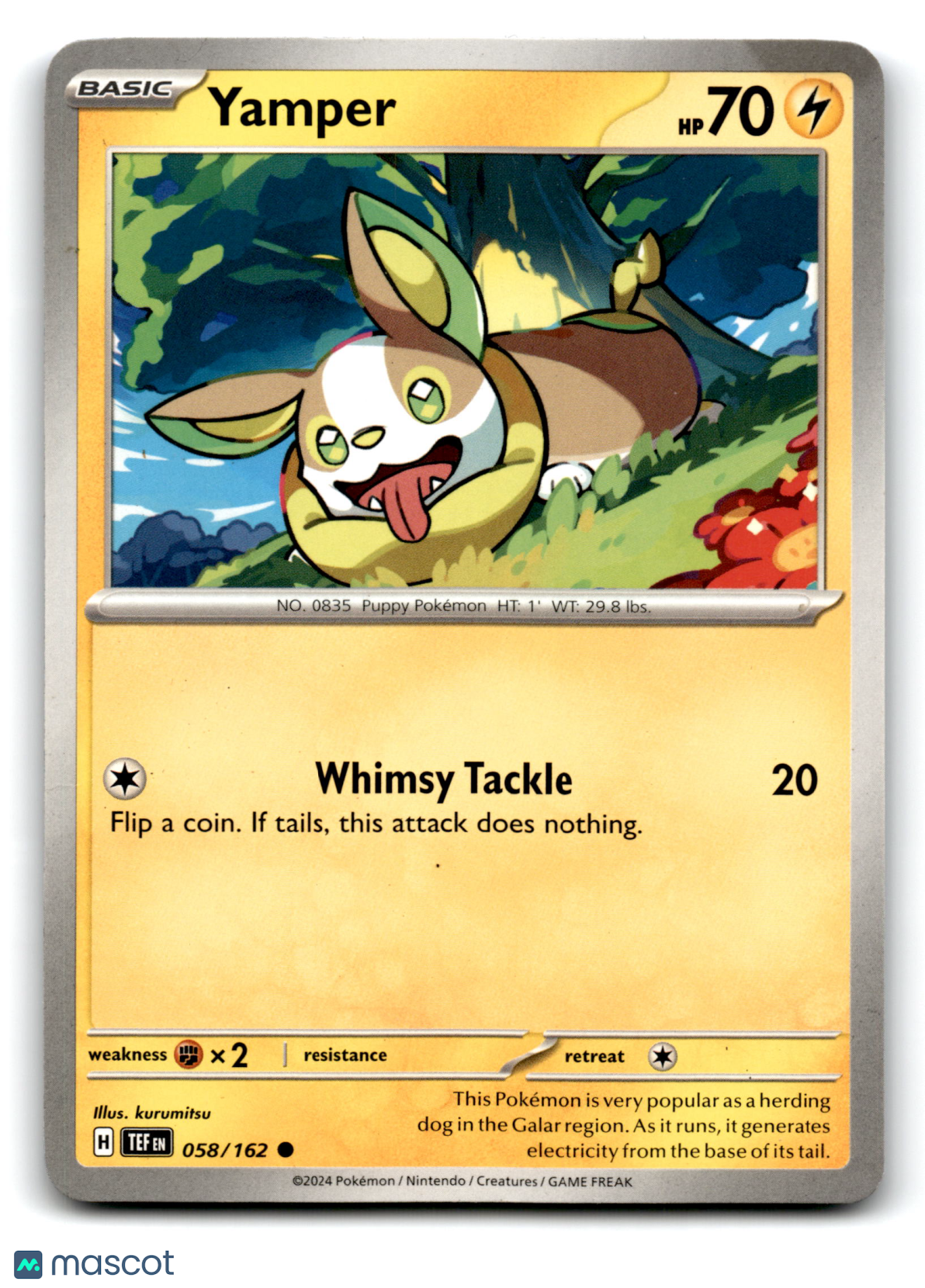 2024 Pokemon Yamper #58/162