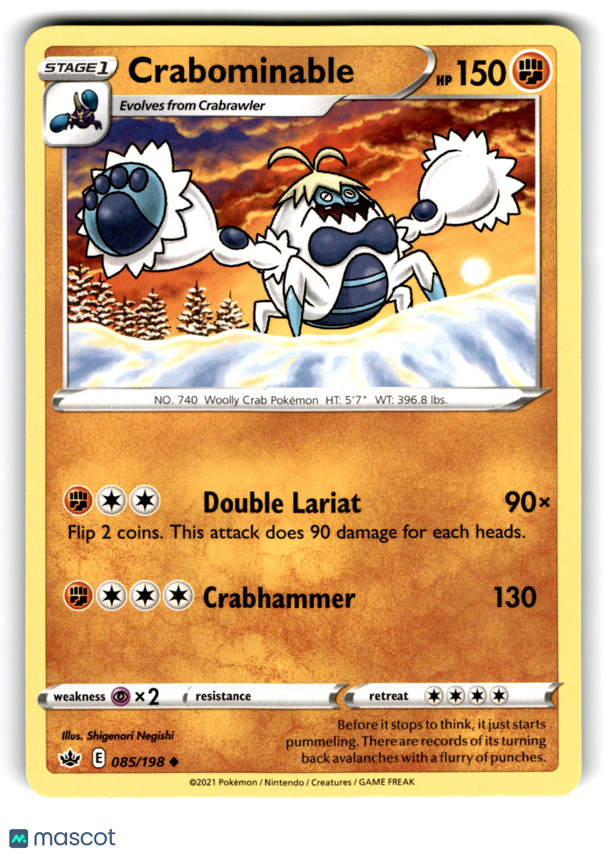 2021 Pokemon Crabominable #85/198
