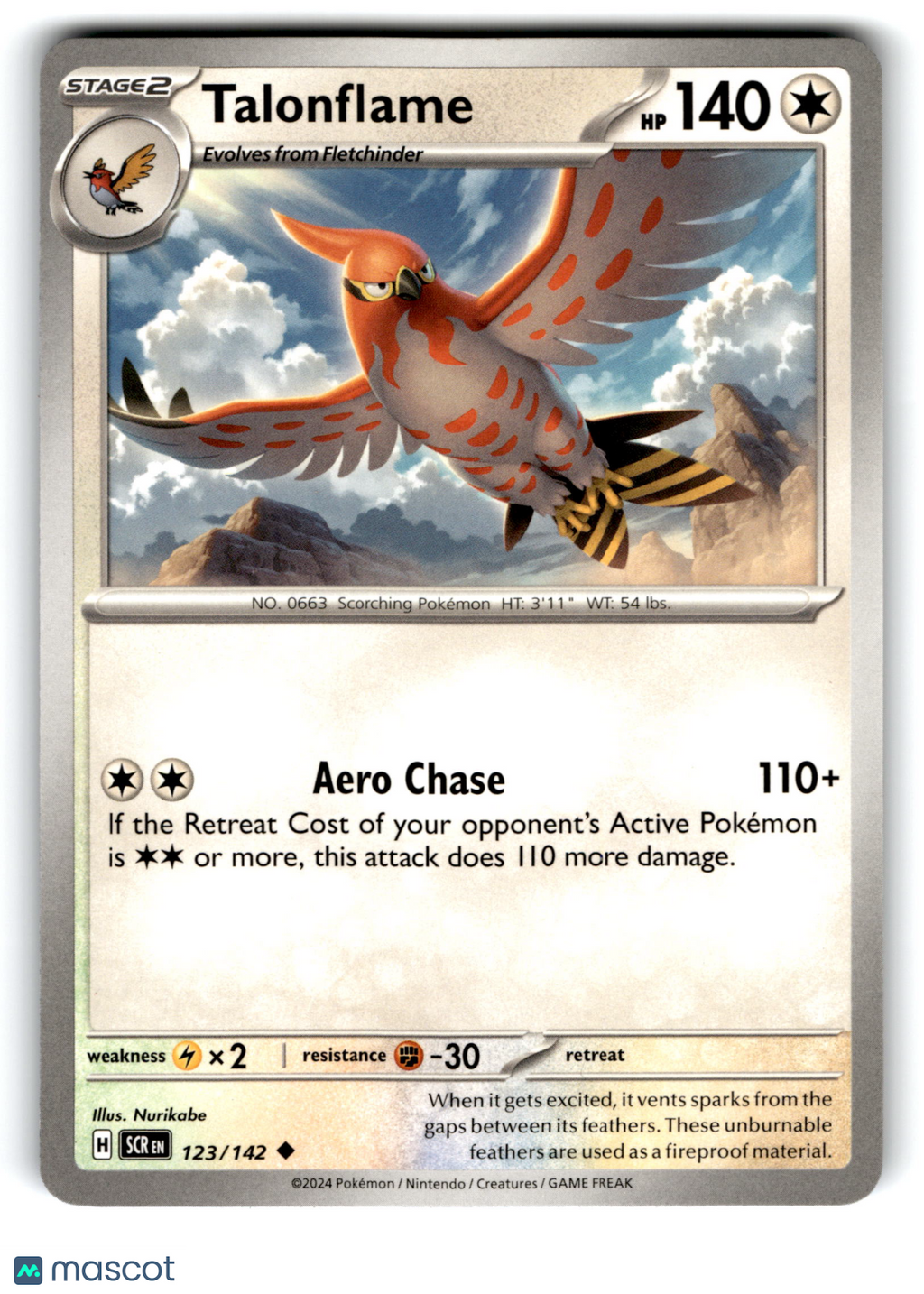 2024 Pokemon Talonflame #123/142