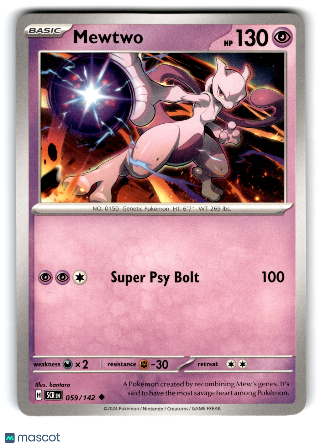 2024 Pokemon Mewtwo #59/142