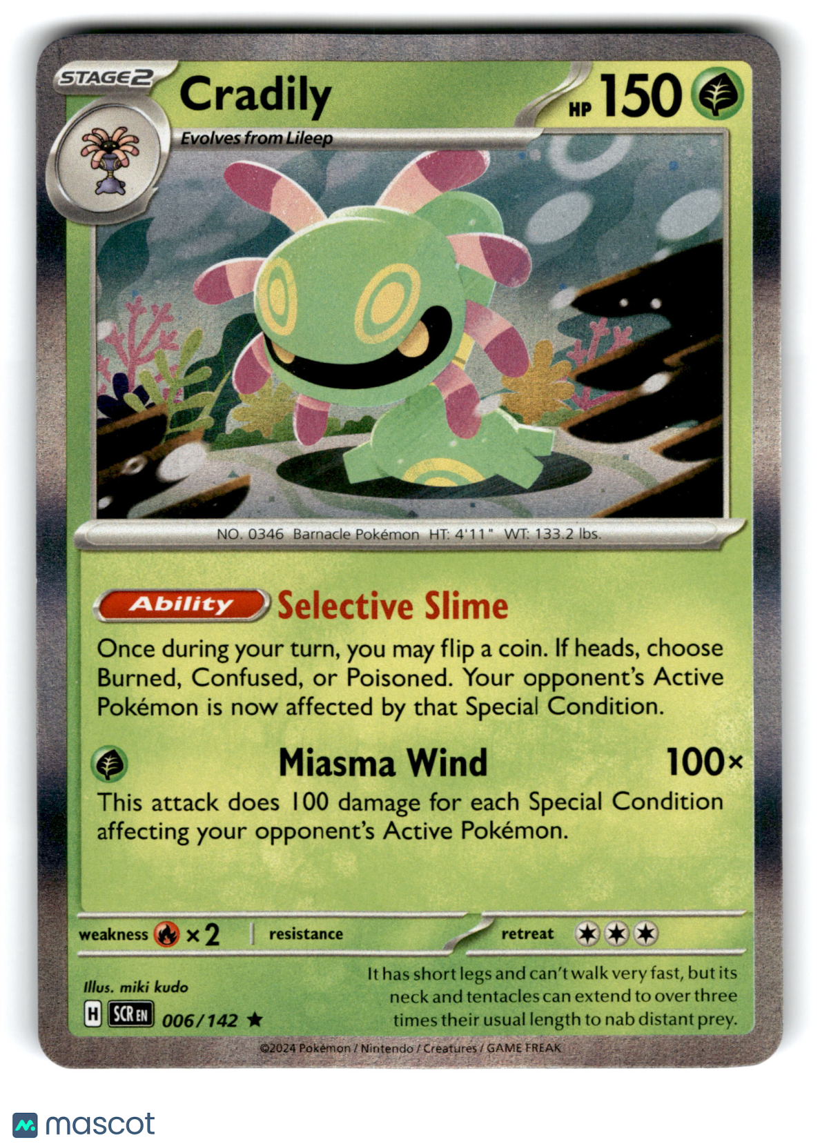 2024 Pokemon Cradily #6/142