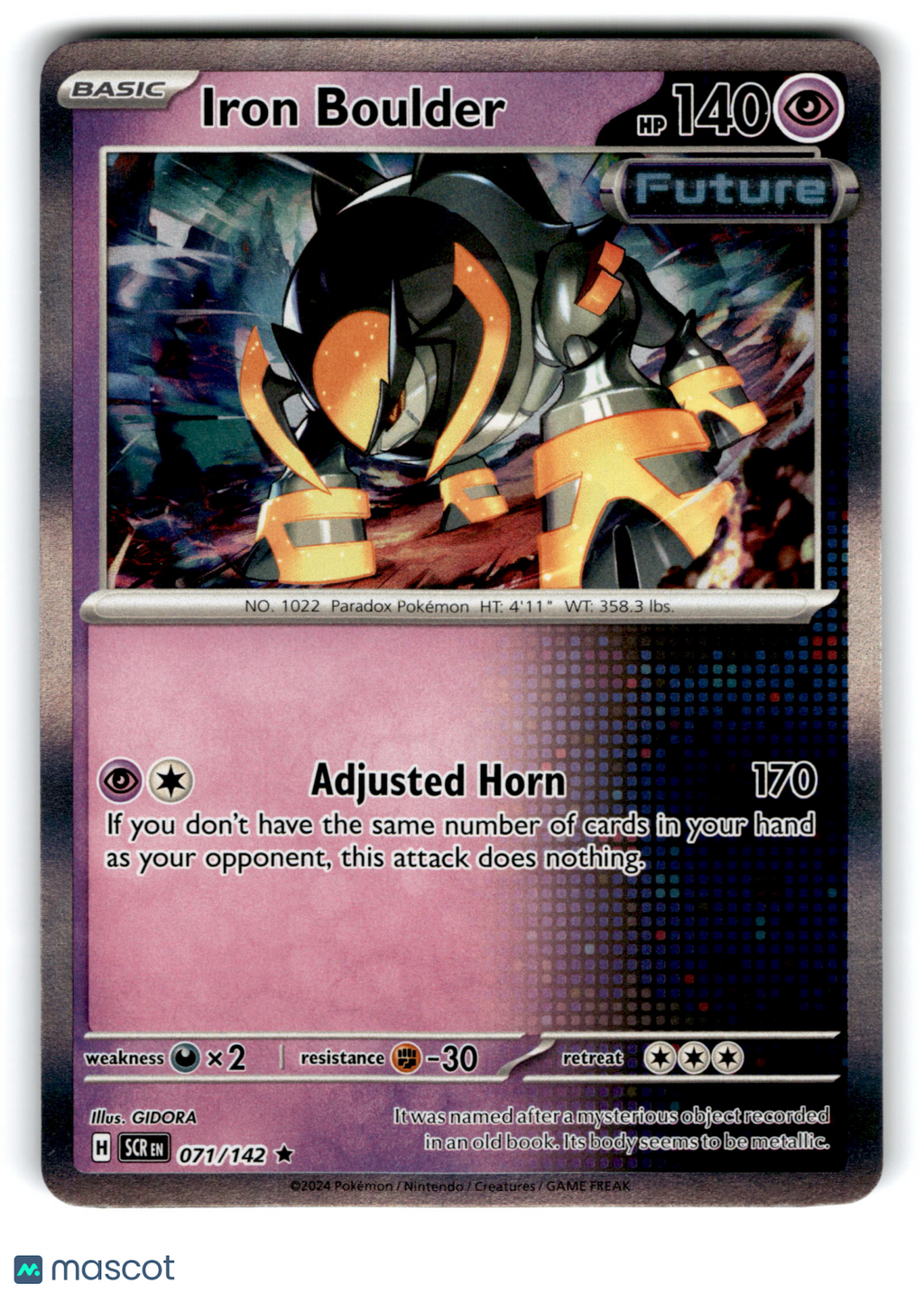 2024 Pokemon Iron Boulder #71/142 H
